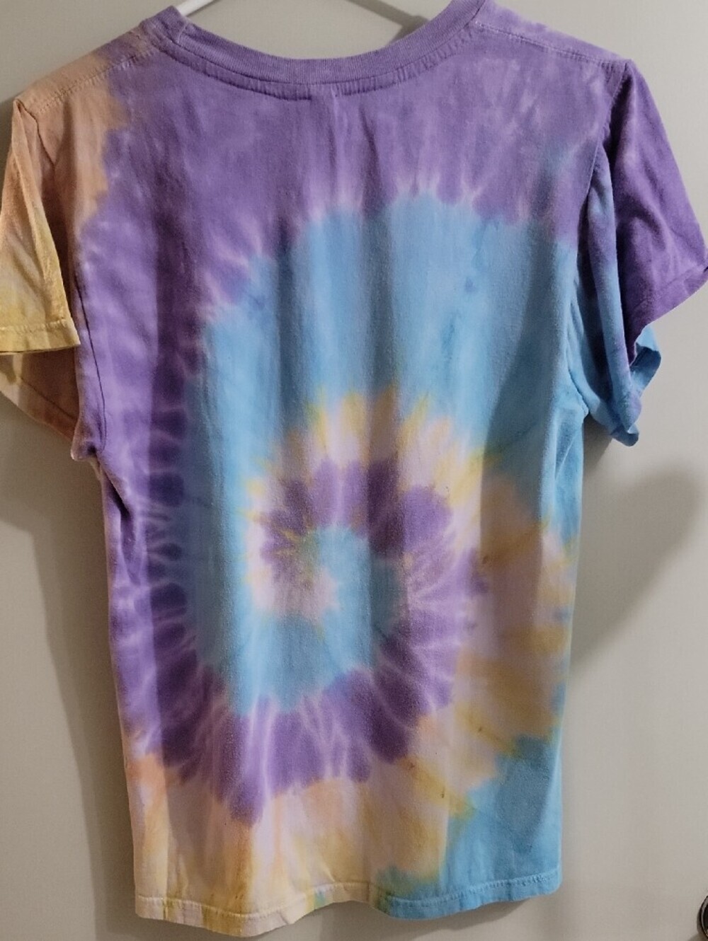 Rave Kreationz Tie-Dye Spiral Short-Sleeve Tee - Purple, Blue & Yellow - Picture 2 of 2